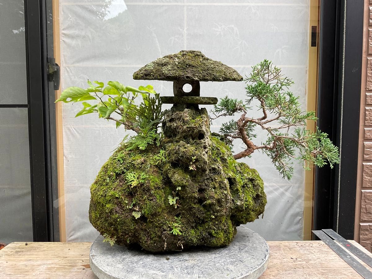 造花 盆栽 レプリカ 創芸 松 石灯篭付き 和風庭園 軽石灯篭 盆栽 シンパク 梅 岩松|Yahoo!フリマ(旧PayPayフリマ)