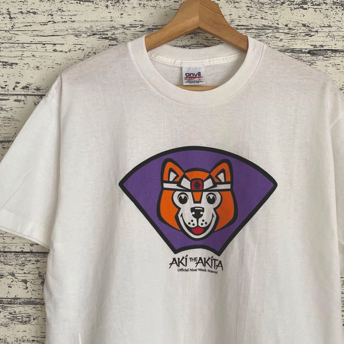 anvil 90s T-shirts 柴犬 AKI THE AKITA 秋田犬 祭 ヴィンテージ ビッグプリント シングルステッチ