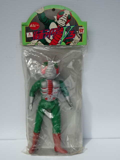 ポピー製 仮面ライダーV3 ミドルサイズ ソフビ フィギュア Yahoo!オークション - 美品 ポピー 仮面ライダーV3 ミドルサイズ