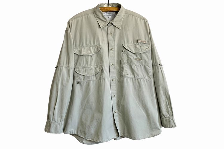 何でも揃う グッドアイテム90SビンテージColombiaコロンビアPFG 長袖シャツ