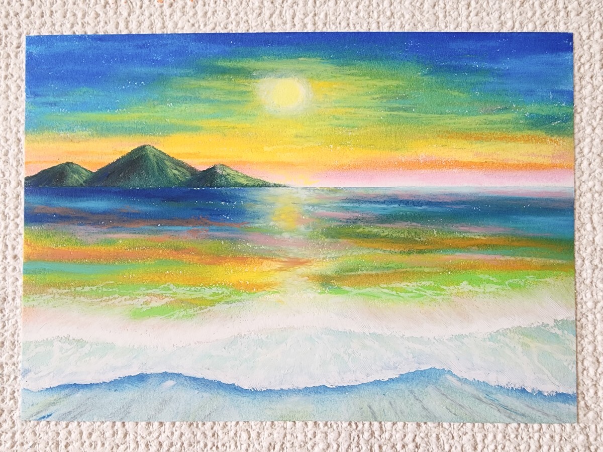 風景画 海の絵 パステル アート 自然 絵画 夏 ウォールアート 風景画 海の絵 パステル アート 自然 絵画 夏 ウォールアート
