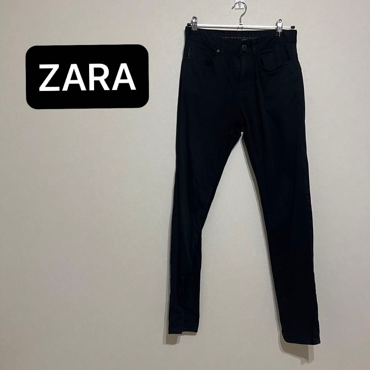 ★ドイツ発*ZARA*新作*スキニーフィットパンツ/BLACK★ ZARA スキニー パンツ ストレッチ ブラック 黒 デニムパンツ