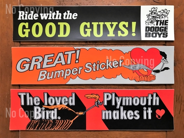 超レア！★ロードランナー「プリムス」バンパーステッカー★The Loved Bird. Plymouth makes it★Road Runner/Mopar/モパー/世田谷ベース_他にもレアなバンパーステッカー出品中です