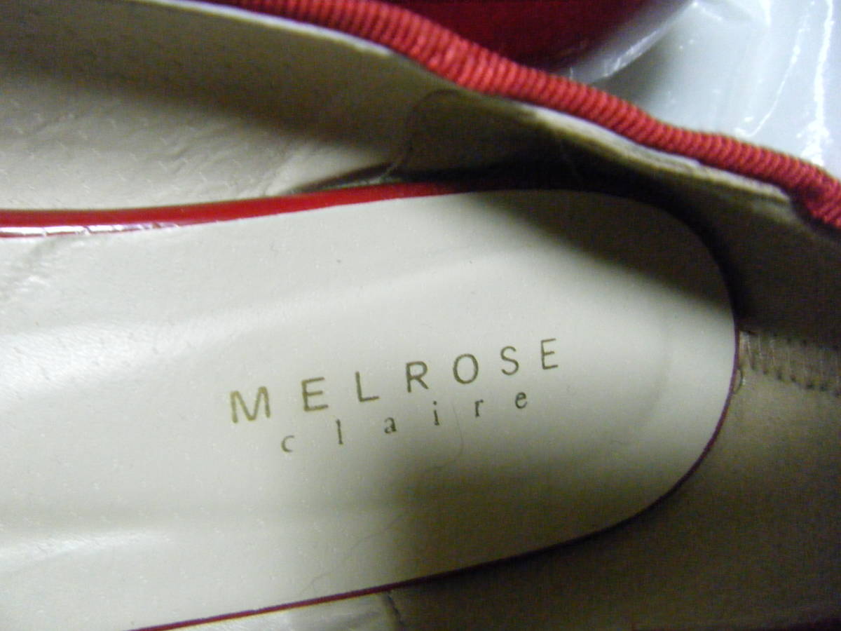 メルローズ クレール MELROSE claire パンプス シューズ 靴 サイズM 赤 く804_画像5