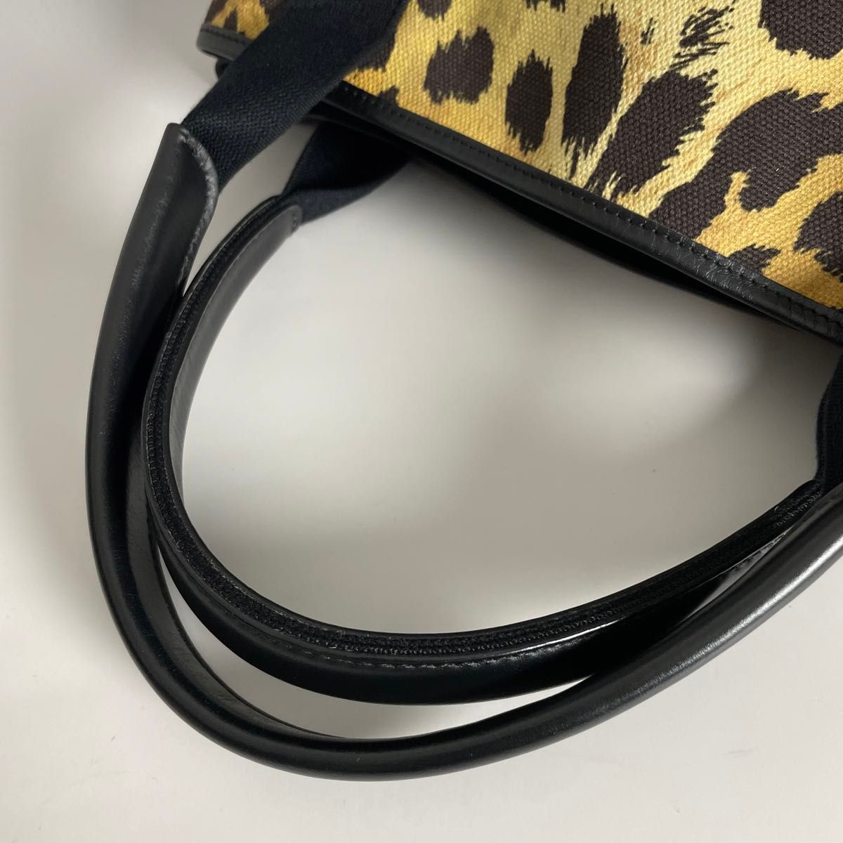 Balenciaga 美品 レオパード ネイビーカバス S ハンドバッグ 豹 Balenciaga 美品 レオパード ネイビーカバス S ハンドバッグ 豹