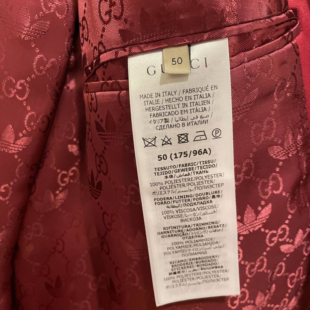 2022aw 定価50万 GUCCI adidas コラボレーション ノーカラー 2022aw 定価50万 GUCCI adidas コラボレーション ノーカラー