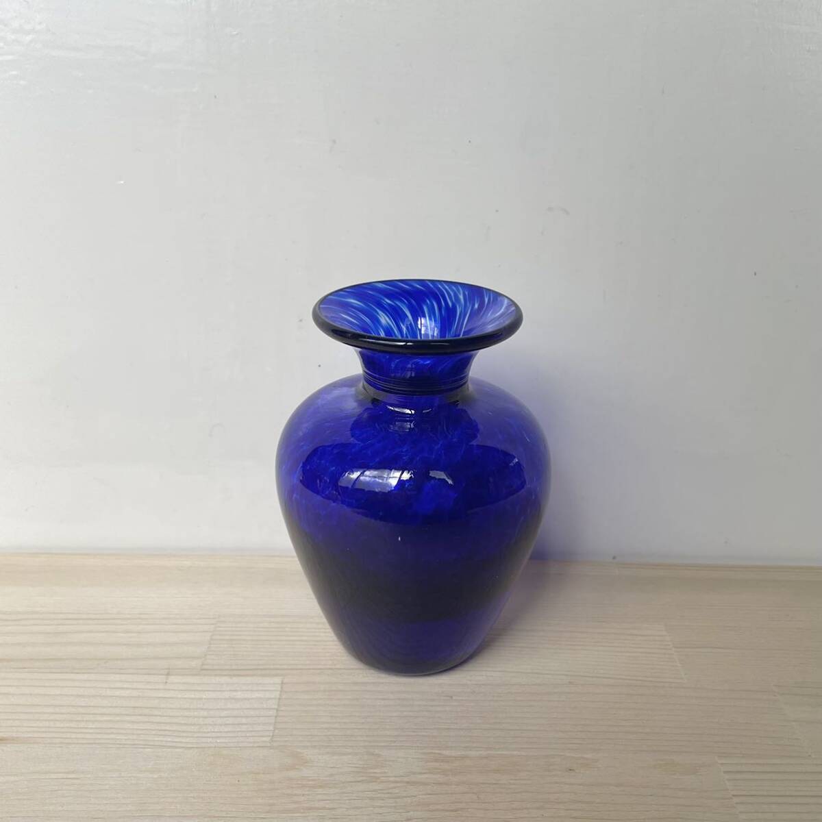 英国ビンテージ Teign Valley Glass ガラス瓶 一輪挿し 花瓶