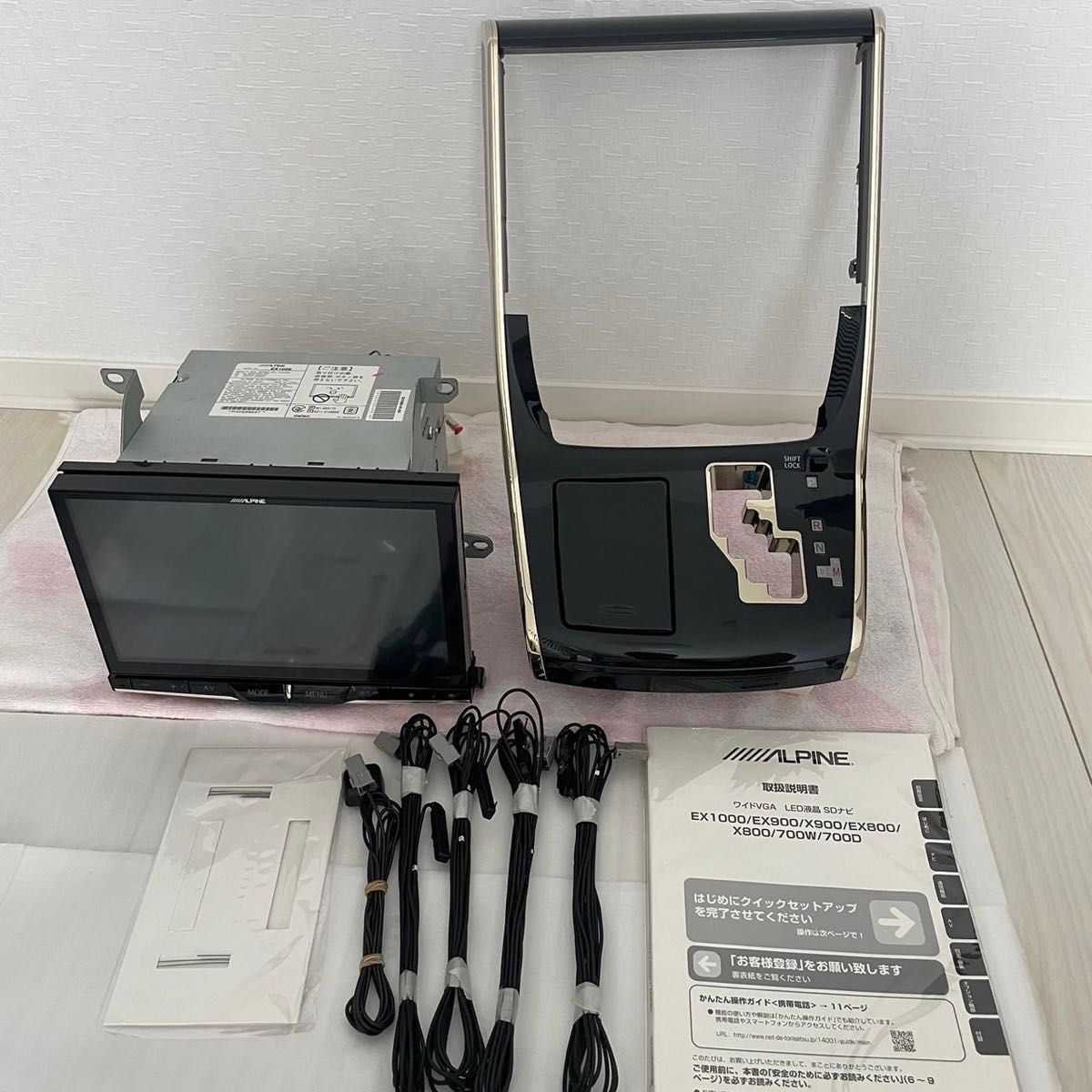 アルパイン EX1000 ナビ ゴールドパネル 20系 ヴェルファイア アルパイン EX1000 ナビ ゴールドパネル 20系 ヴェルファイア