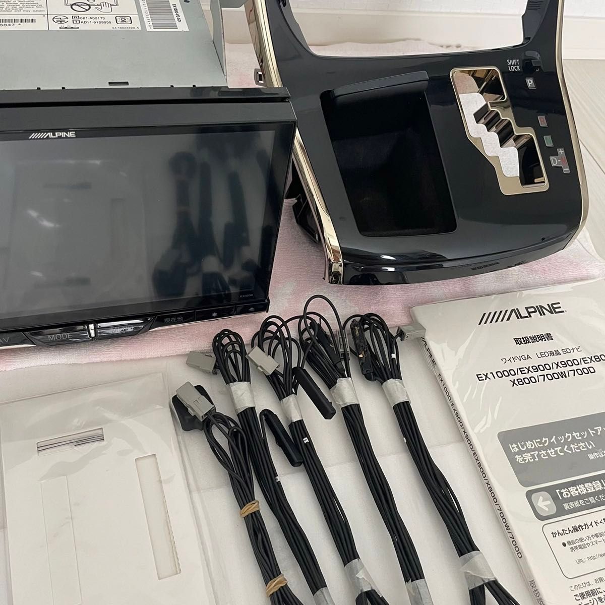 アルパイン EX1000 ナビ ゴールドパネル 20系 ヴェルファイア アルパイン EX1000 ナビ ゴールドパネル 20系 ヴェルファイア