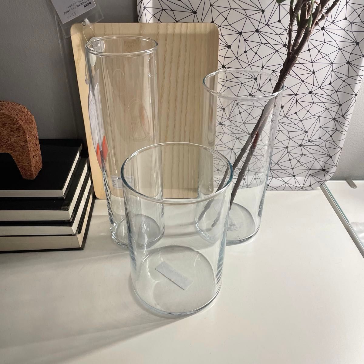 新品】IKEA イケア フラワーベース 花瓶 クリアガラス 3点セット 新品】IKEA イケア フラワーベース 花瓶 クリアガラス 3点セット