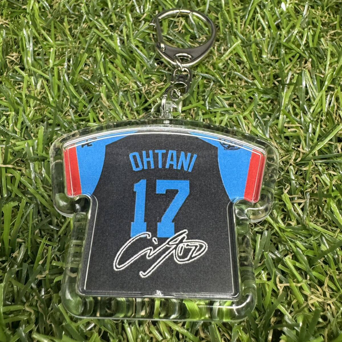 【非売品】大谷翔平 ドジャース サインプリントユニフォームキーホルダー 非売品 大谷翔平 MLBオールスター2024 ナショナルリーグサイン