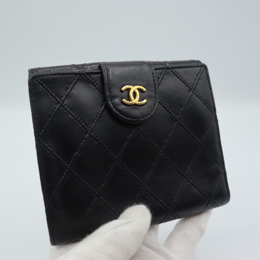 美品 CHANEL シャネル ココマーク ビコローレ Wホック 折り財布 美品 CHANEL シャネル ココマーク ビコローレ Wホック 折り財布