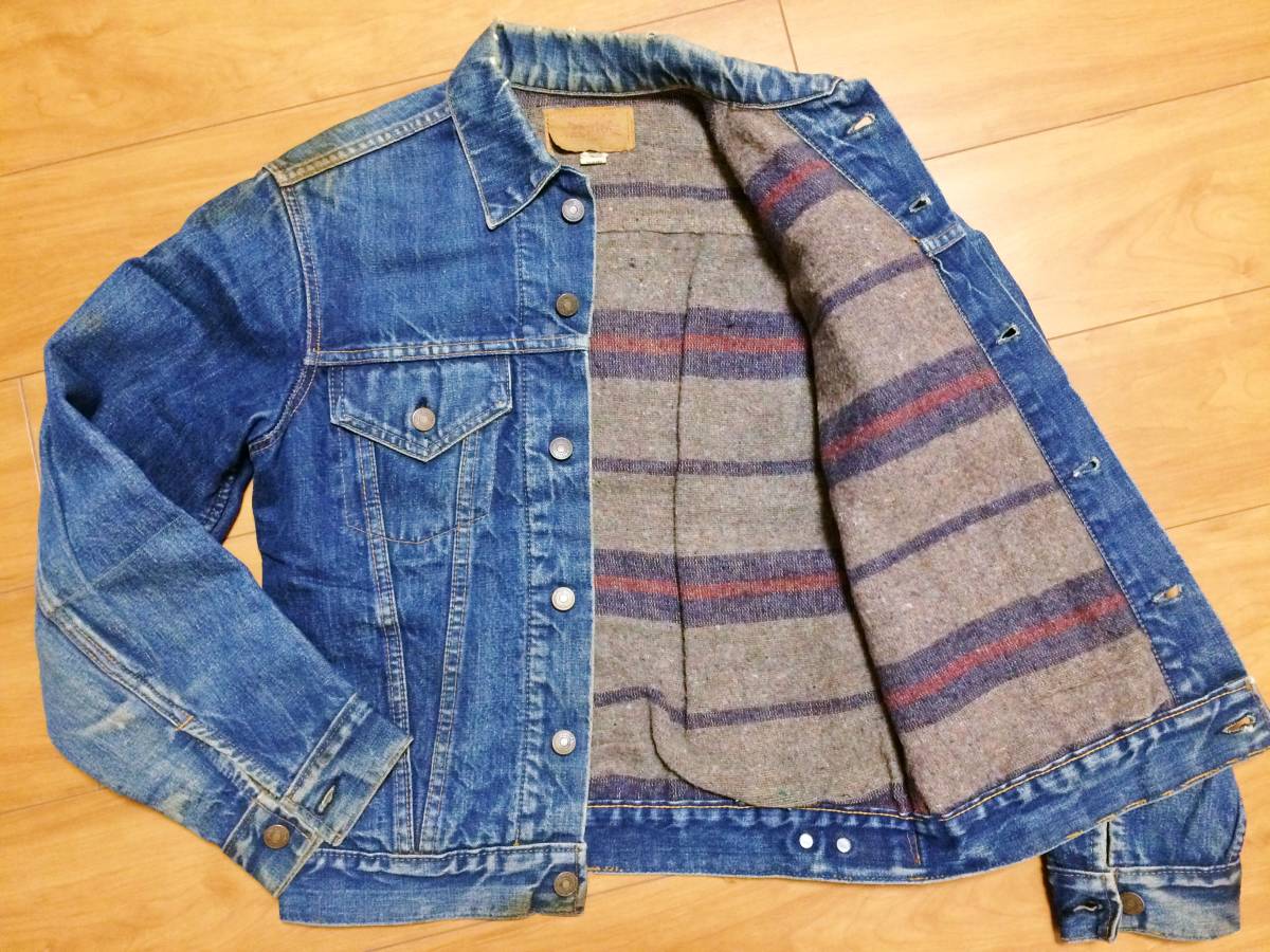 70's LEVI'S 70505 "E" デニムJKTブランケット付 グッドサイズ38