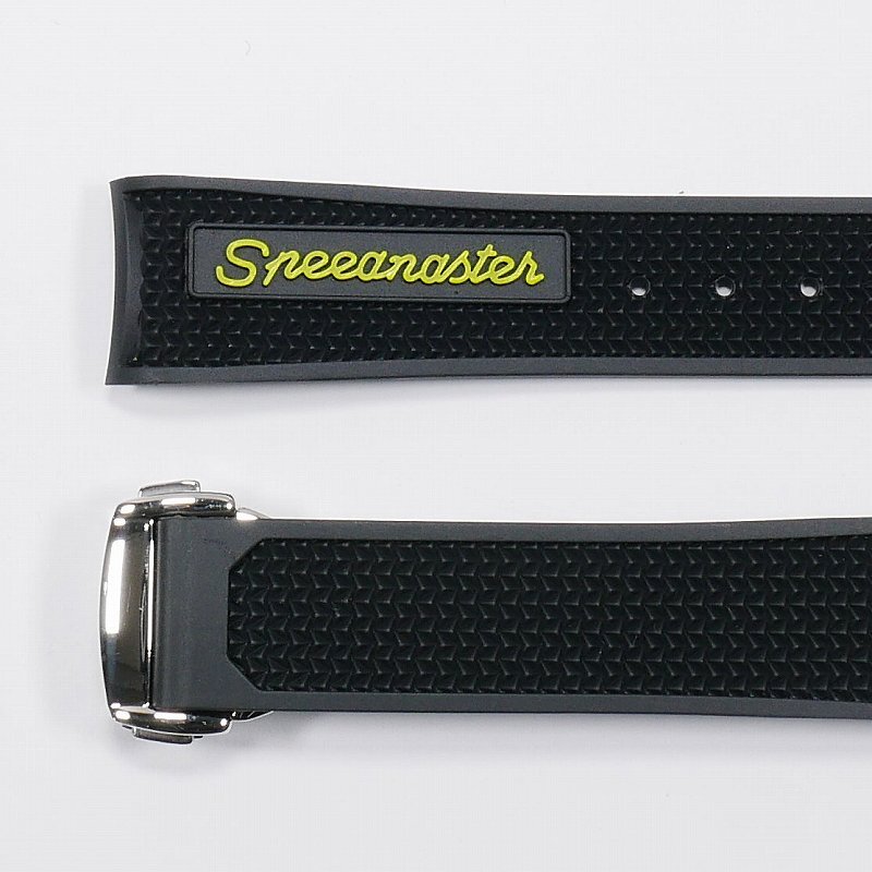  Omega Speedmaster for interchangeable rubber belt yellow character width 19mm buckle attaching!