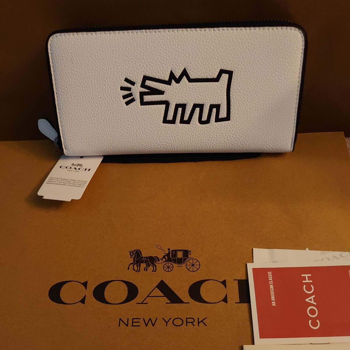COACH コーチ 長財布 新品 メンズ キースヘリング コラボ 犬 COACH コーチ 長財布 新品 メンズ キースヘリング コラボ 犬