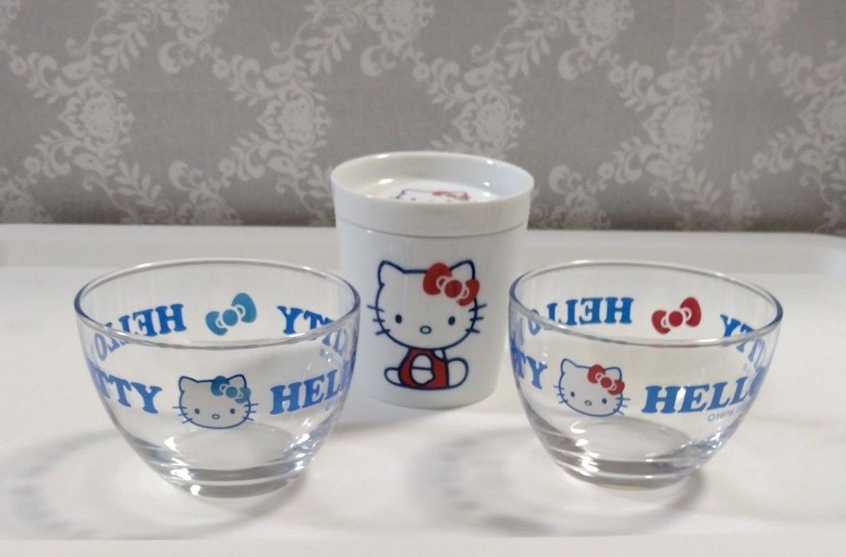 サンリオ ハローキティ 食器 キティちゃんガラス器 蓋つきコップ サンリオ ハローキティ 食器 キティちゃんガラス器 蓋つきコップ