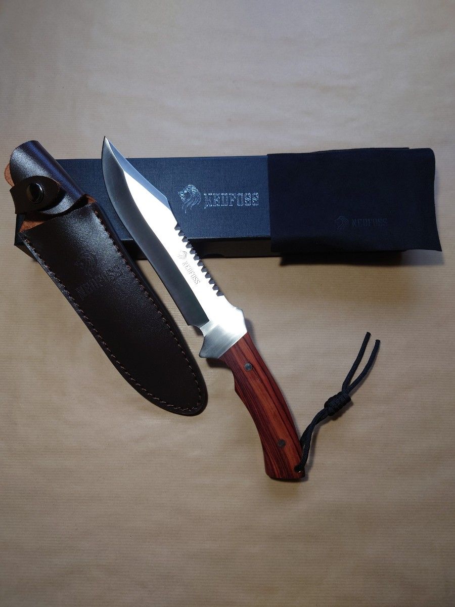 新品 未使用】NedFossフルタング構造 シースナイフ アウトドア用 新品 未使用】NedFossフルタング構造 シースナイフ アウトドア用