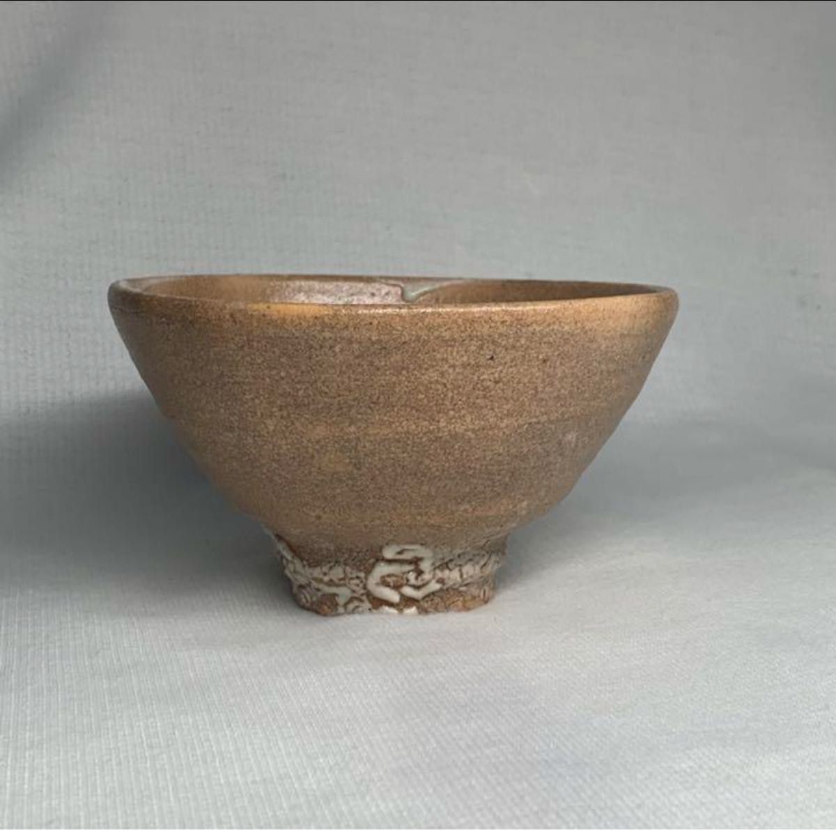 安芸国焼 龍昇窯 抹茶茶碗 井戸茶碗写 本多天山19 安芸国焼 龍昇窯 井戸茶碗 本多天山作 極箱あり ②