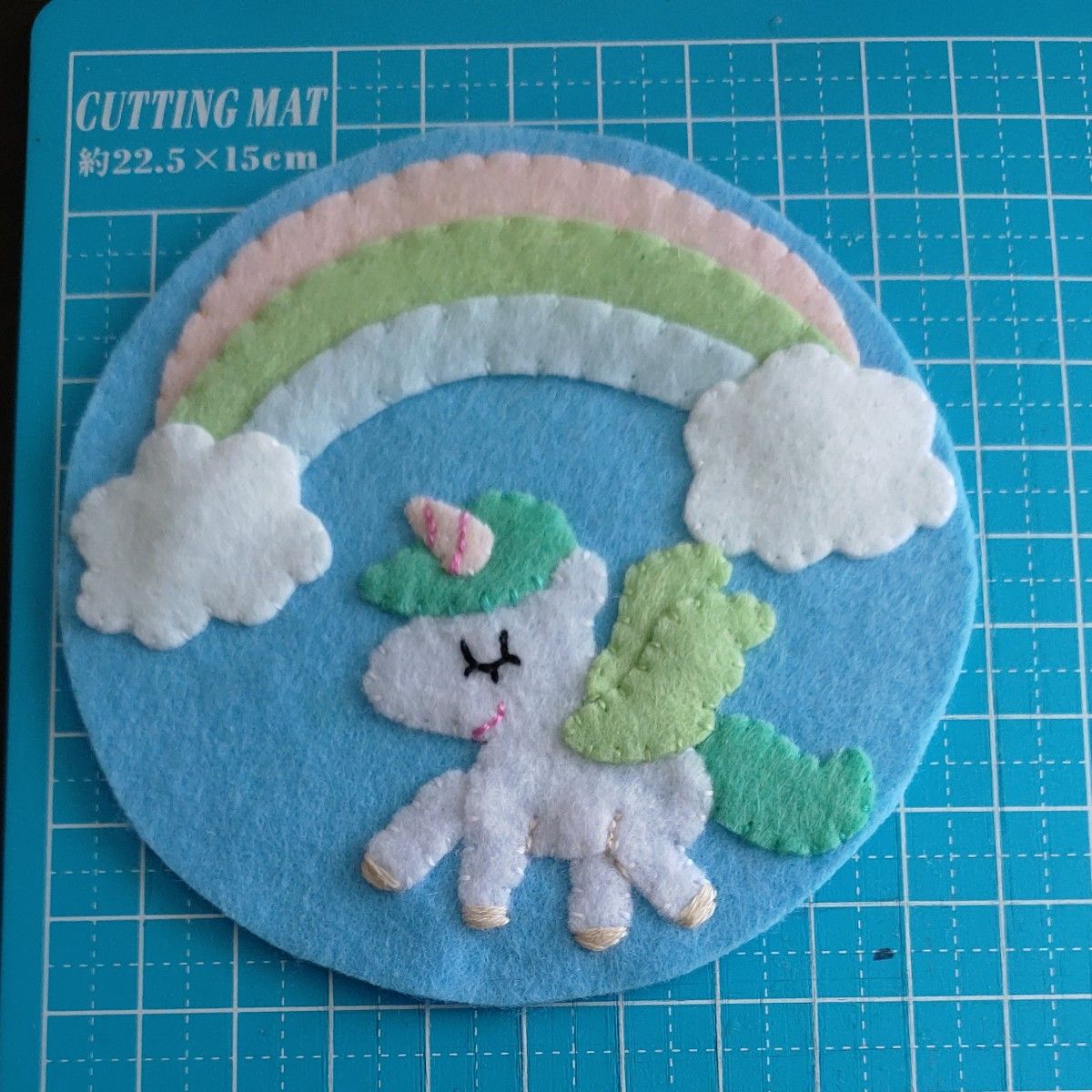 フェルト名札☆ハンドメイド☆ユニコーン - メルカリ