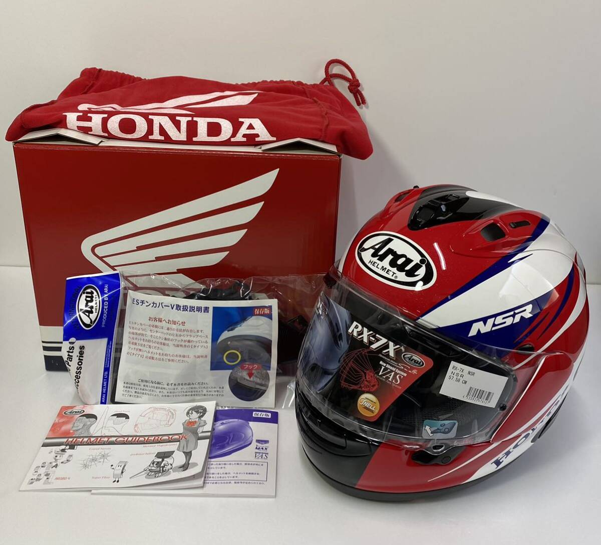 Arai フルフェイスヘルメット 赤 保存袋付 Yahoo!オークション - 250個限定 NSR250 ヘルメット 新品未使用