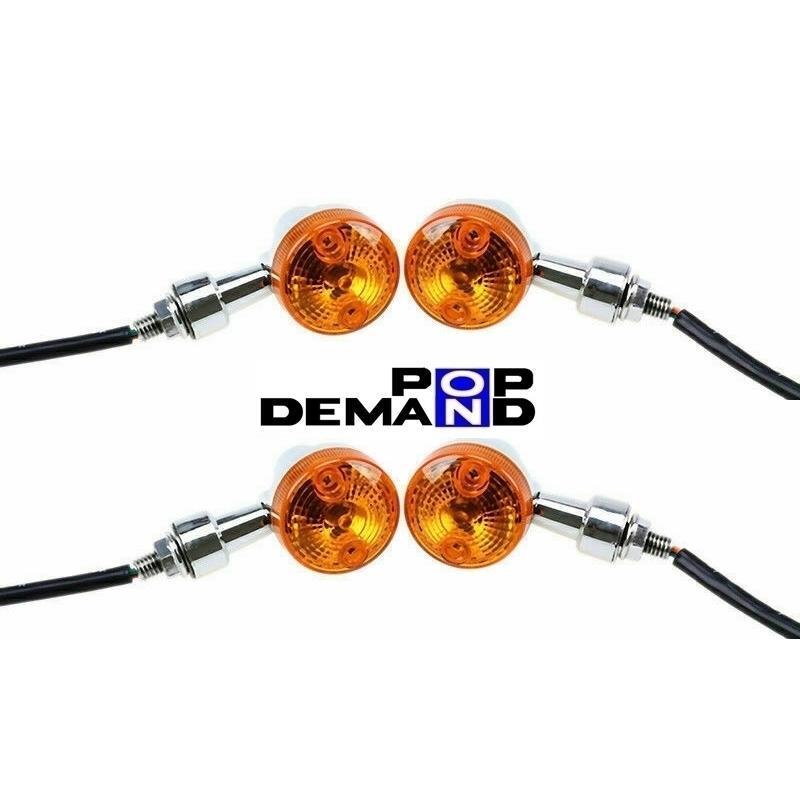 ◆即納◇汎用 メッキ ミニウインカー 12V Z2タイプ 1臺分4個セット GS400 GS400E GS400L GSR400 GSX400E GSX400F