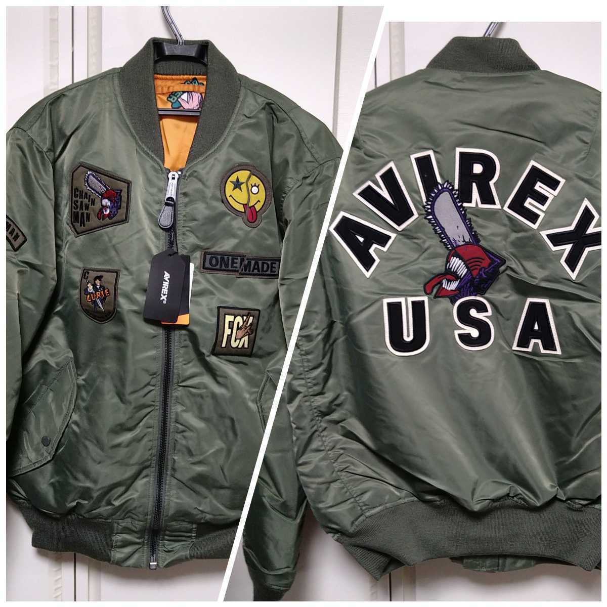 AVIREX USA/メンズM/限定品/チェンソーマン/ONE MADE/コラボMA-1 AVIREX USA/メンズM/限定品/チェンソーマン/ONE MADE/コラボMA-1