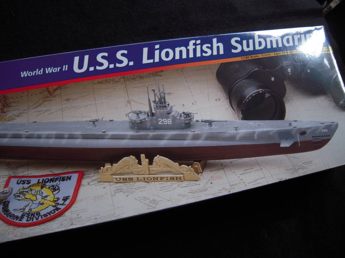 水平1/180 美國海軍barao級潛水艇 獅子魚ss-298。 原文:レベル1/180　アメリカ海軍 バラオ級　潜水艦　　ライオンフィッシュ ss-298。 
