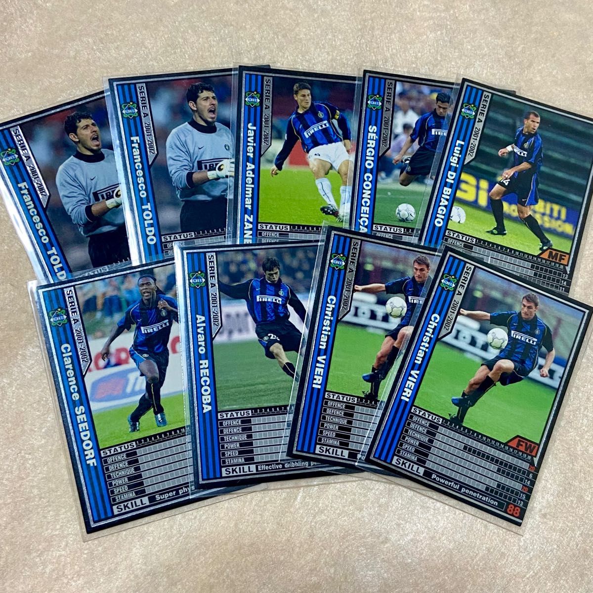 WCCF 2001-2002 インテル 9枚セット サッカーカード SERIE A 01 WCCF 2001-2002 インテル 9枚セット サッカーカード SERIE A 01
