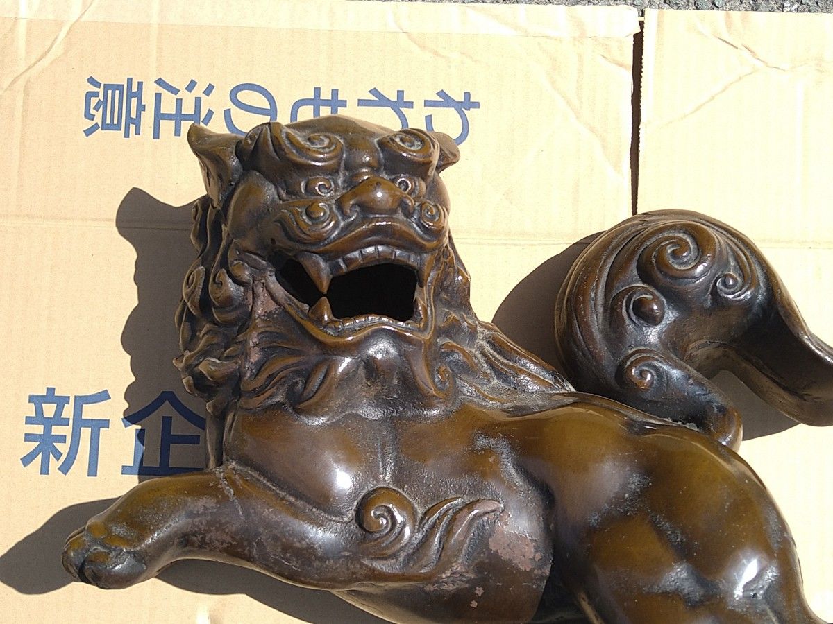 金属製 玉獅子 置物 唐獅子 玉獅子 唐獅子/金属/狛犬 置物 縁起物|Yahoo!フリマ(旧PayPay