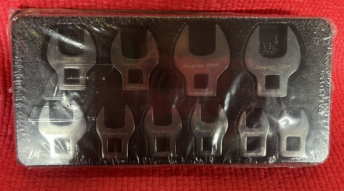 スナップオン Snap-on 210FCOMA 10 pc 3/8ドライブメトリックオープンエンドクロウフットレンチセット(10-19 mm)