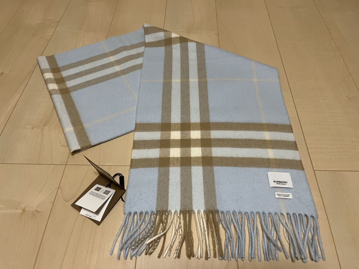 BURBERRY バーバリー マフラー カシミア100% タグ付き未使用品 BURBERRY バーバリー マフラー カシミア100% タグ付き未使用品