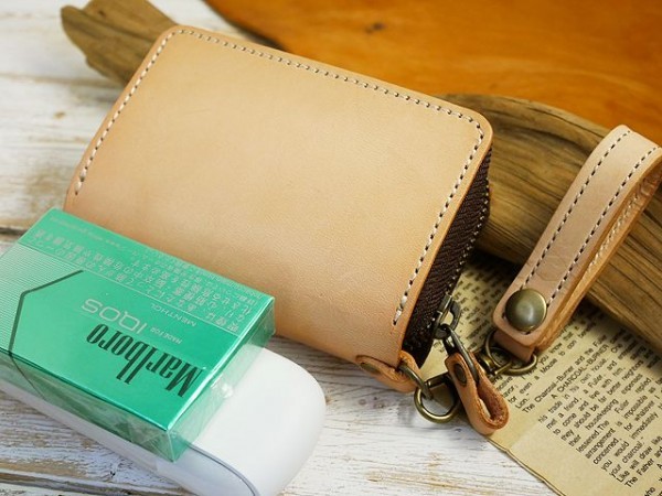  free shipping iQOS3 iQOS2.4Plus glo cigarettes turquoise fastener leather case hand made cow cow leather lsc24t tongue ( unbleached cloth )