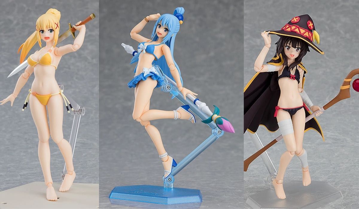figma アクア めぐみん ダクネス水着ver 3体セット この figma アクア めぐみん ダクネス水着ver 3体セット この