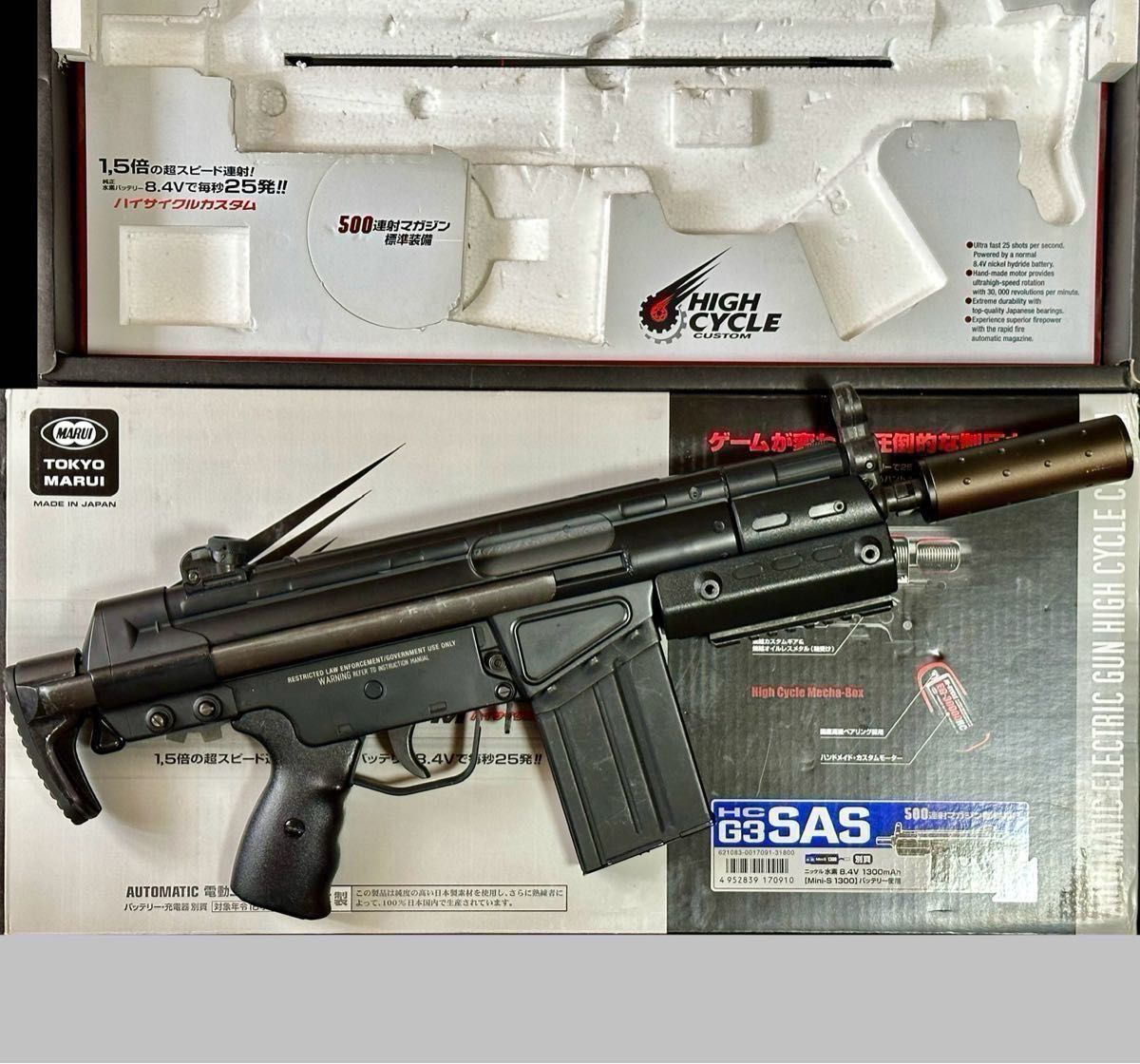 ハイサイクル】 G3 SAS 500連射 多弾 マガジン 付属 東京マルイ ハイサイクル】 G3 SAS 500連射 多弾 マガジン 付属 東京マルイ