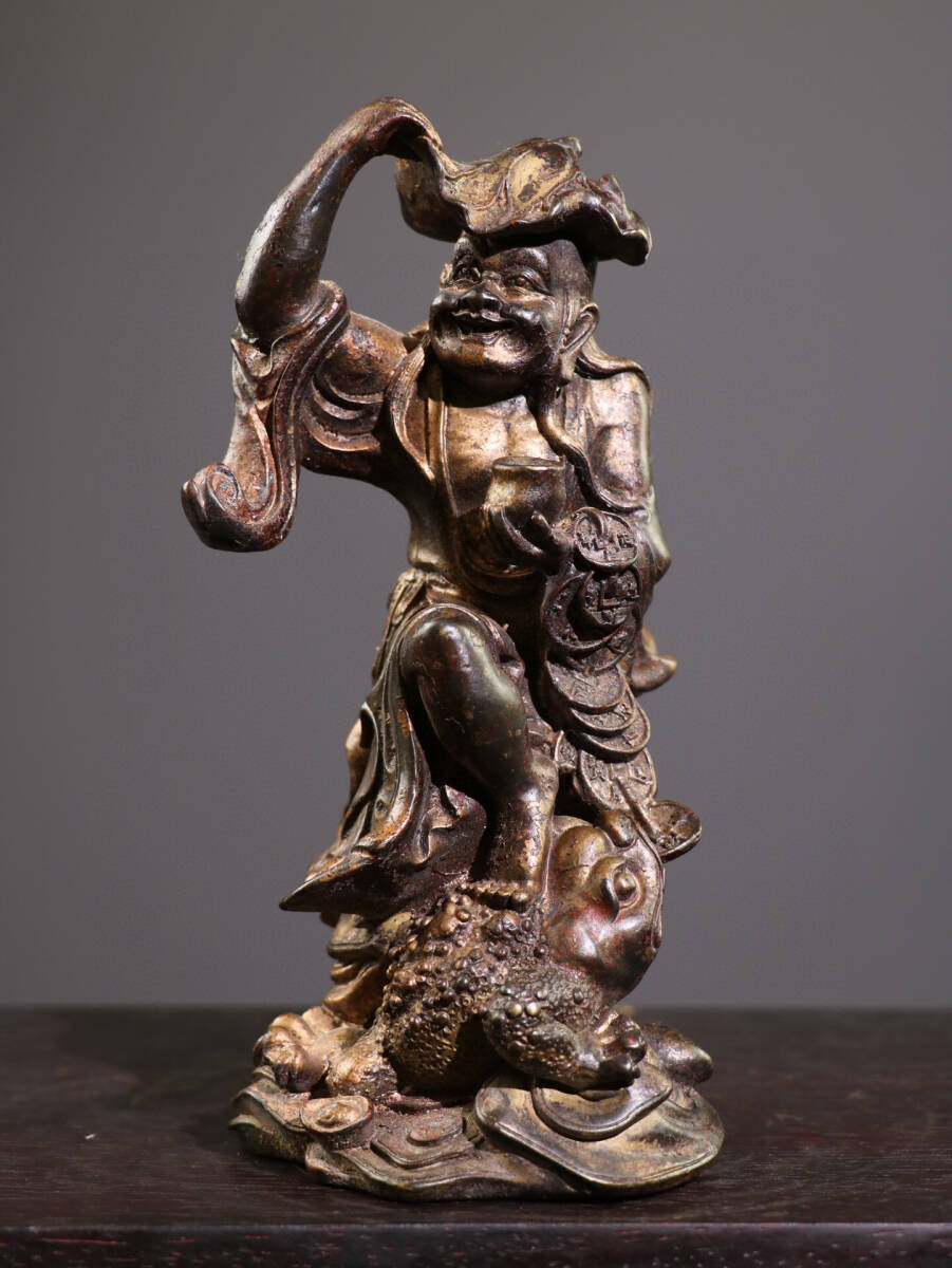 蔵友館蔵品・銅製・蓮花獅子熏香炉】・希少珍品・置物・賞物 蔵友館蔵品・銅製・蓮花獅子熏香炉】・希少珍品・置物・賞物