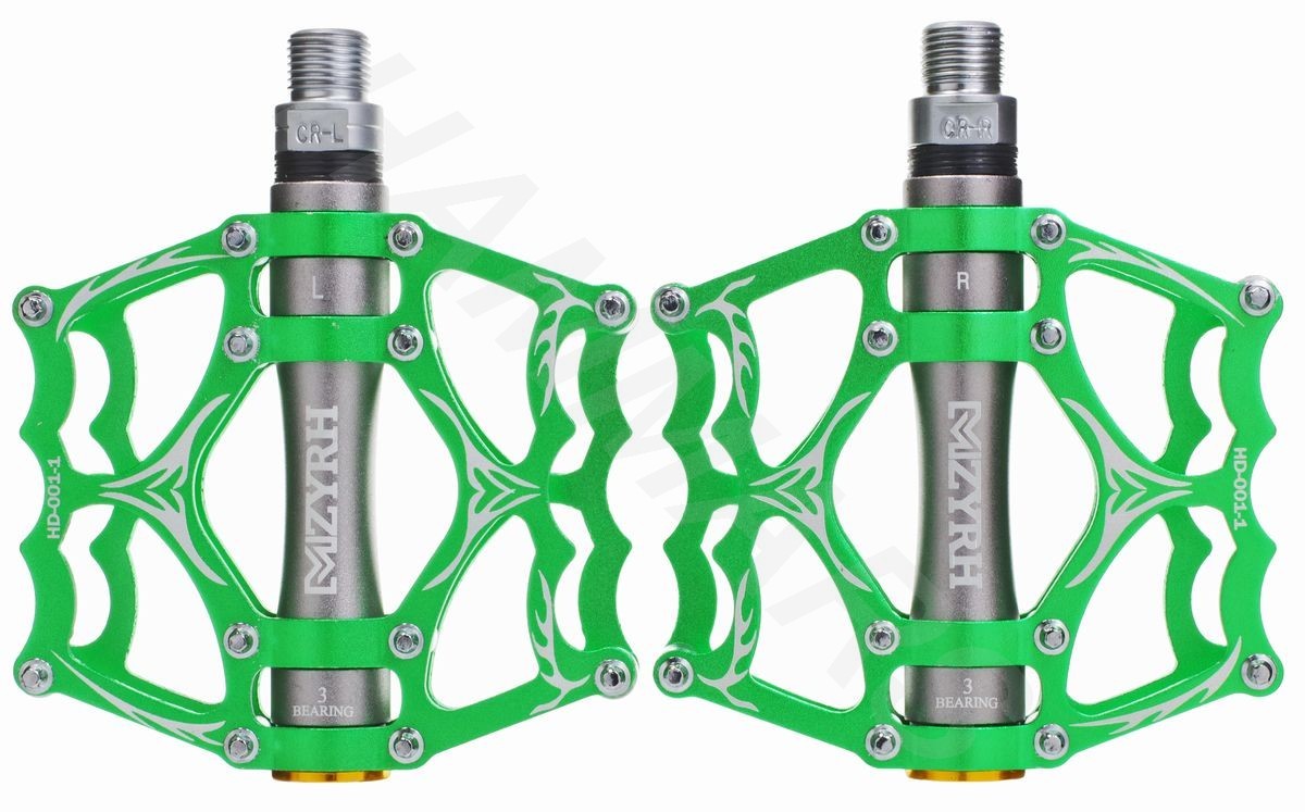  новый товар алюминиевая педаль левый и правый в комплекте подшипник 3 шт установка зеленый серебряный [ Bulk товар ] велосипед горный велосипед MTB гибридный велосипед зеленый HAMMARS