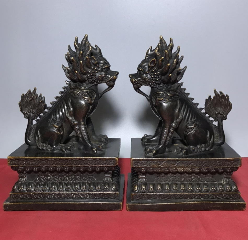 ◇古寳堂◇春秋時期 青銅製 四虎鼎 置物 賞物 極細工 古置物 古
