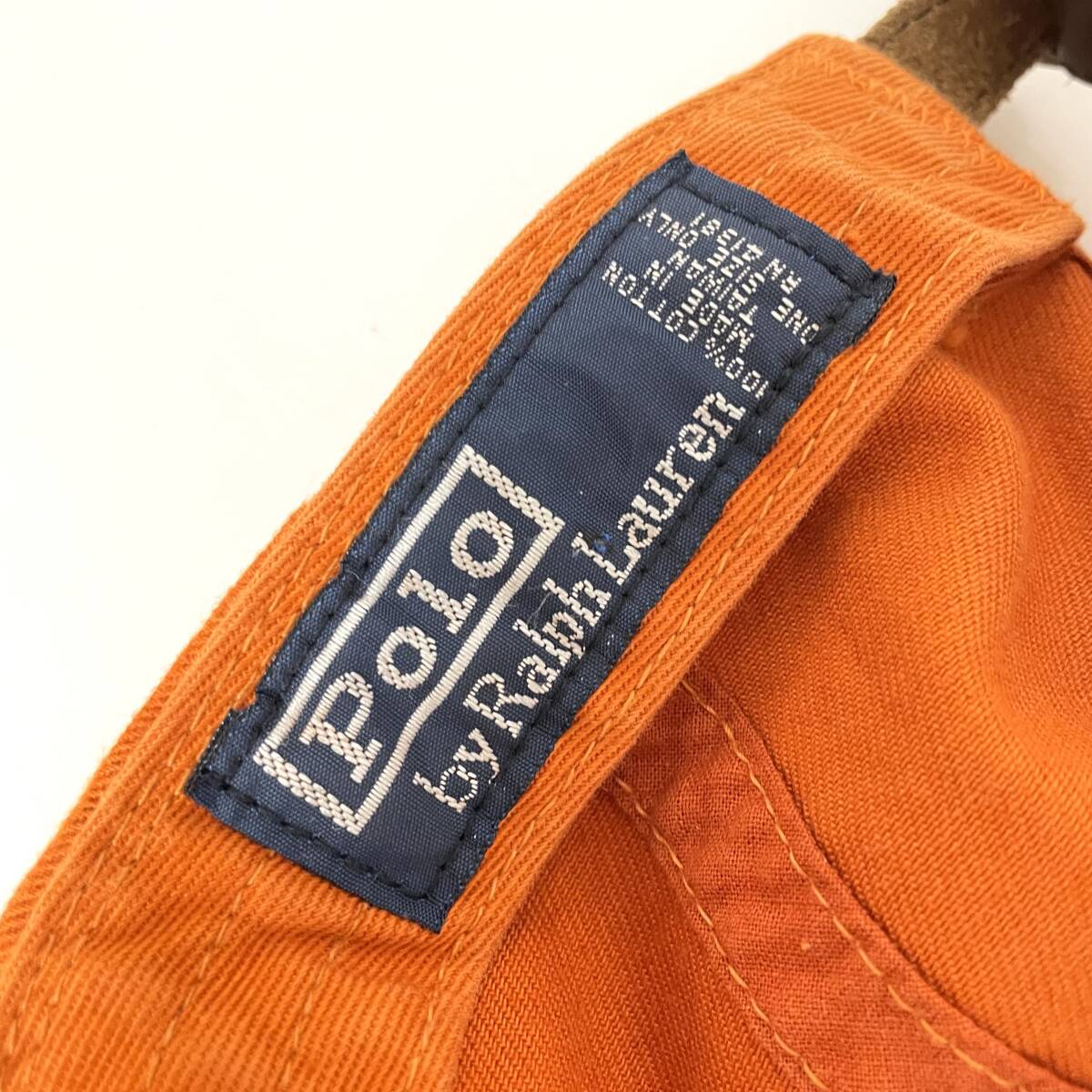 90s Ralph Lauren ラルフローレン 6パネルキャップ オレンジ系 90s Ralph Lauren ラルフローレン 6パネルキャップ オレンジ系