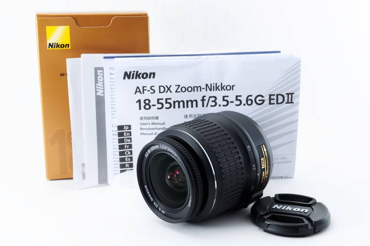 【中古】Nikon 標準ズームレンズ AF-S DX Zoom Nikkor ED 18-55mm f/3.5-5.6 G II ブラック ニコンD その他