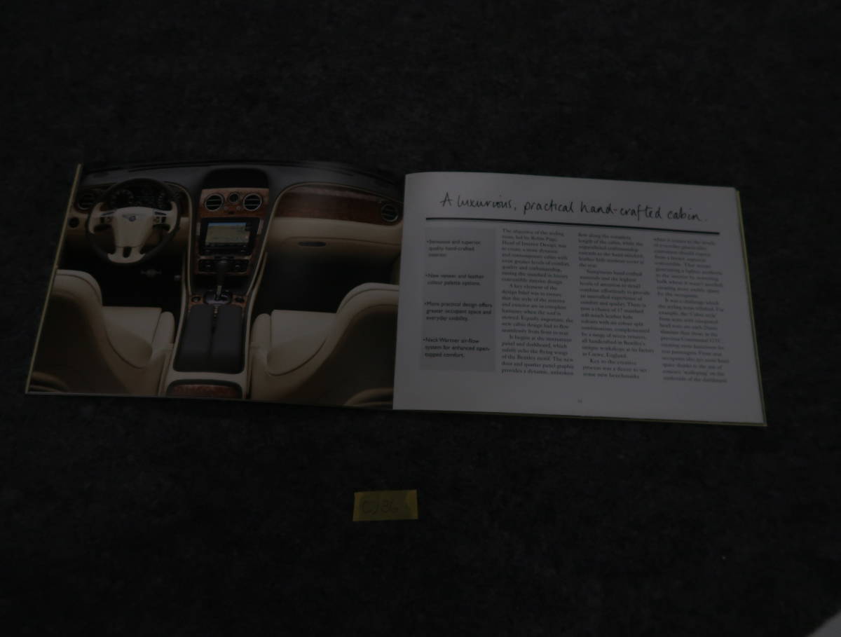  Bentley Continental GTC media Info attaching 28 page 2011 year C236 catalog postage 370 jpy 