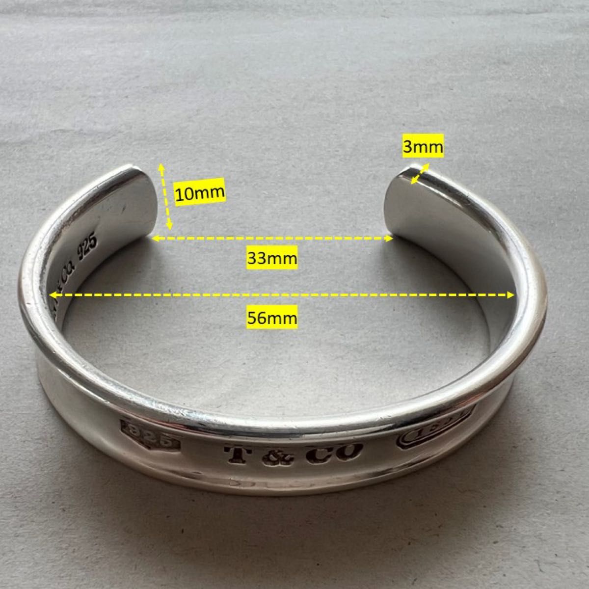 美品Tiffany & Co バングル ナロー 1837 シルバー925 美品Tiffany & Co バングル ナロー 1837 シルバー925