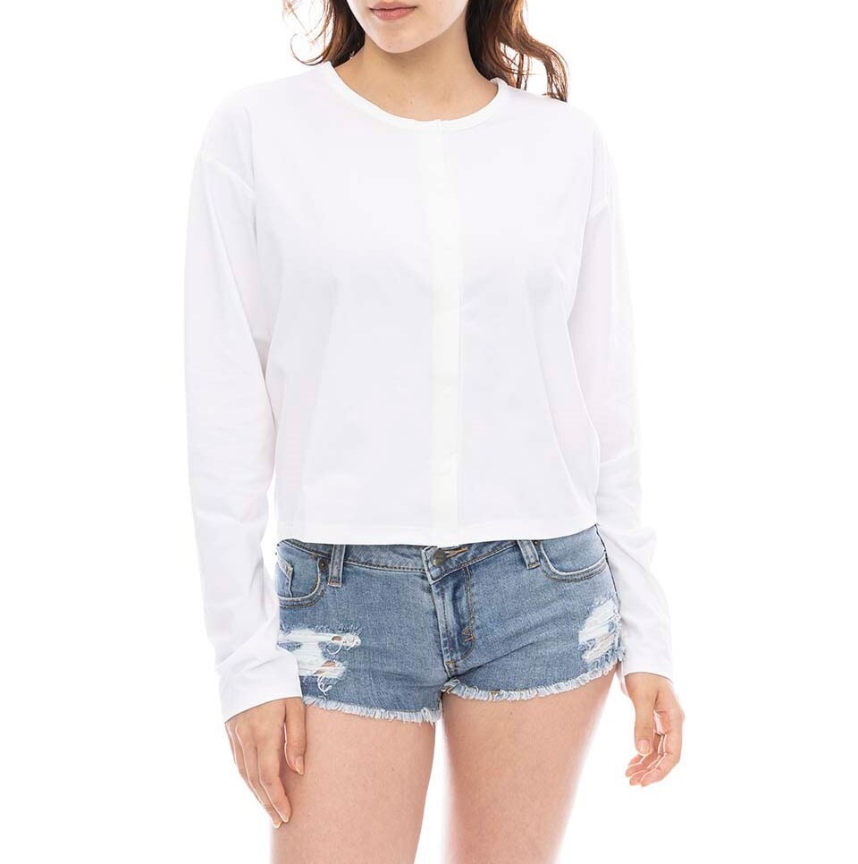 【SALE】★送料無料★2024春夏 新品【BILLABONG/ビラボン】RASH CARDIGAN 水陸両用ラッシュカーディガン WHT レディースL BE01C-853