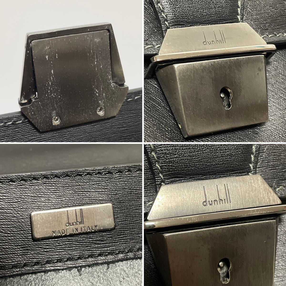 dunhill ダンヒル セカンドバッグ レザー ブラック 黒 メンズ dunhill ダンヒル セカンドバッグ レザー ブラック 黒 メンズ