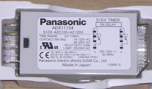 Panasonic SUNX S1DXタイマ ADX11154 S1DX-A2C10S-AC120V 未使用新品 タイムディレイリレー 0.5-10秒 #3_画像1