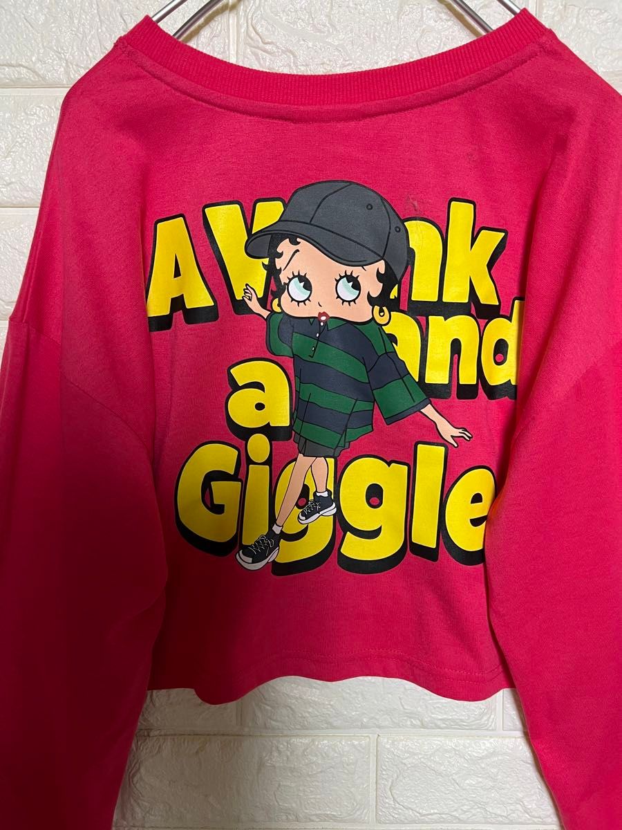 新品》Betty Boop ベティちゃん レディース 長袖tシャツ サイズM 新品》Betty Boop ベティちゃん レディース 長袖tシャツ サイズM
