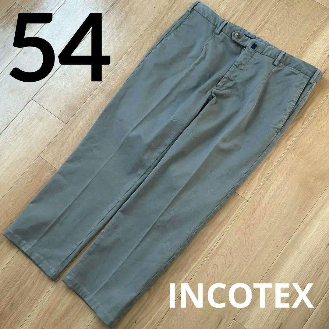 INCOTEX cotton pants cropped pants height size 54 gray large size cropped pants height Cotton Pants Big Size