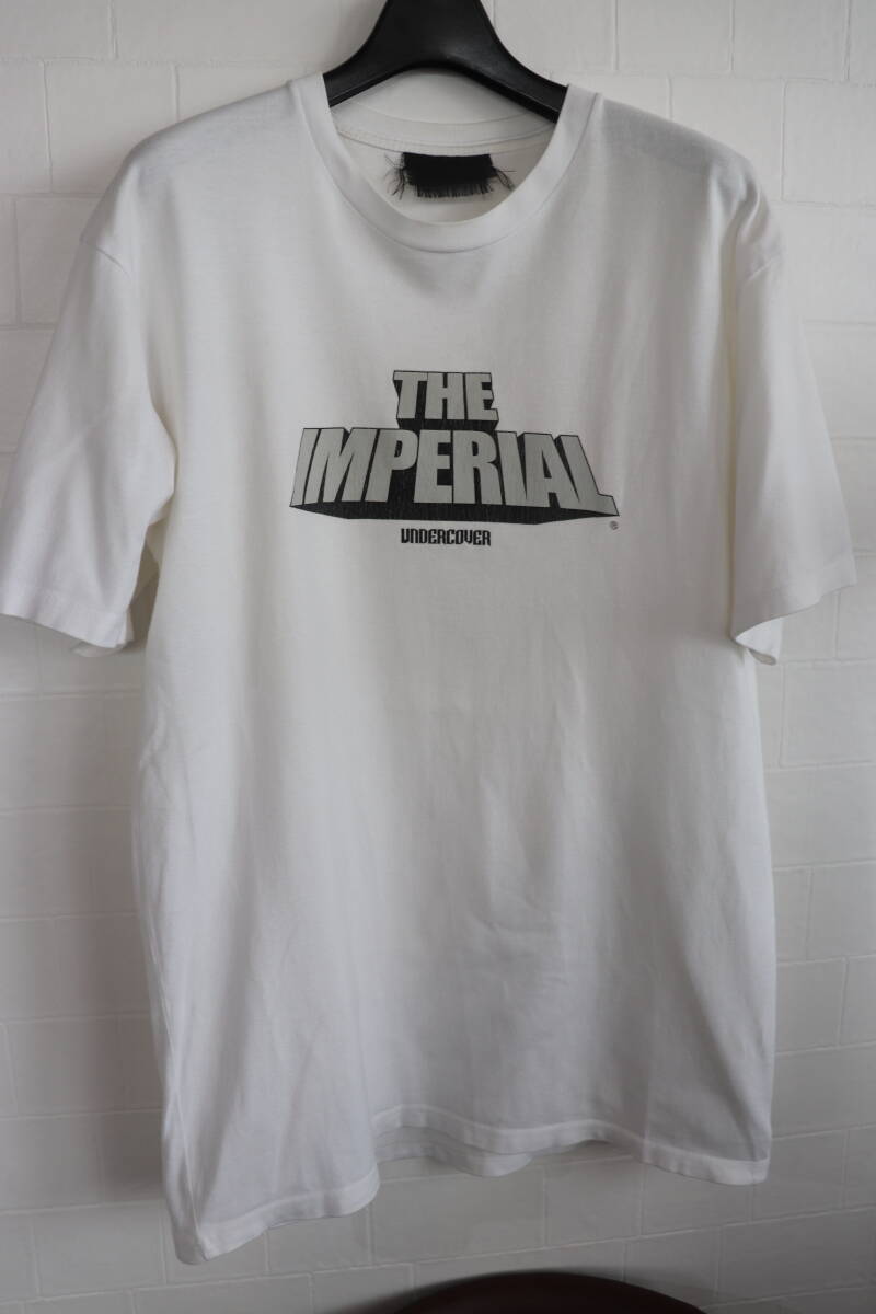 即決 2000SS UNDER COVER アンダーカバー SK務PT期 00SS THE IMPERIAL メッセージプリントTシャツ メンズ 大き目 ホワイト 身幅50.5㎝