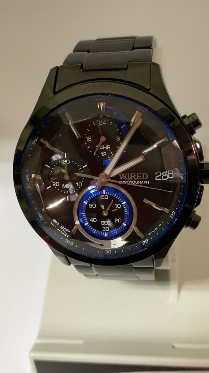 美品12面カットガラス SEIKO・WIRED・クロノグラフ・クォーツ 美品12面カットガラス SEIKO・WIRED・クロノグラフ・クォーツ