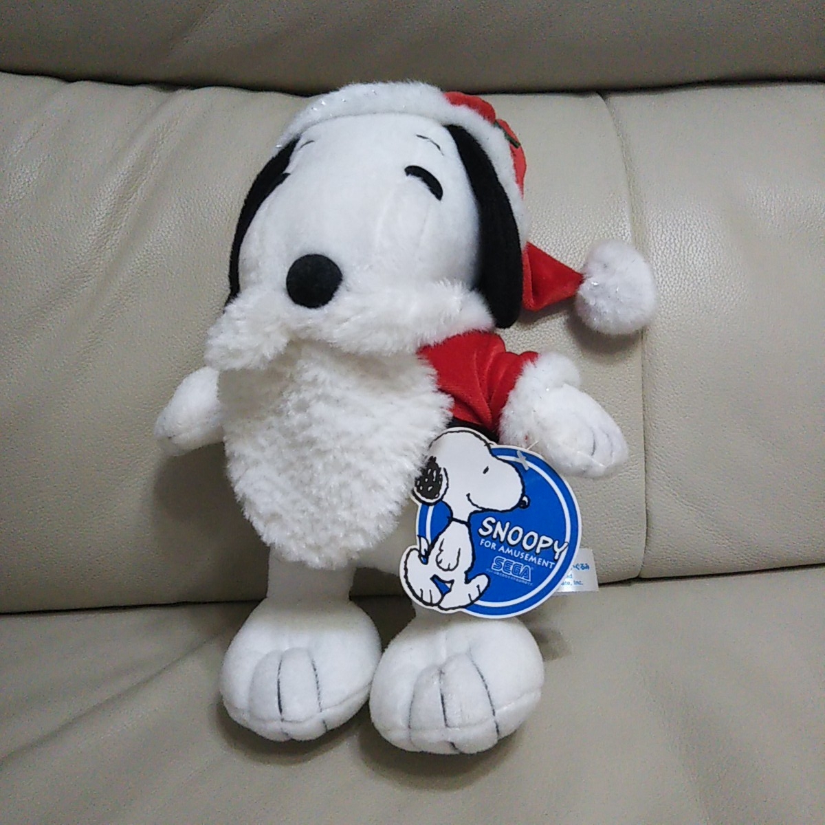 新品 非売品 SNOOPY スヌーピー ぬいぐるみ クリスマス サンタクロース セガ限定 アミューズメント景品 グッズ 格安 おもちゃ_画像1