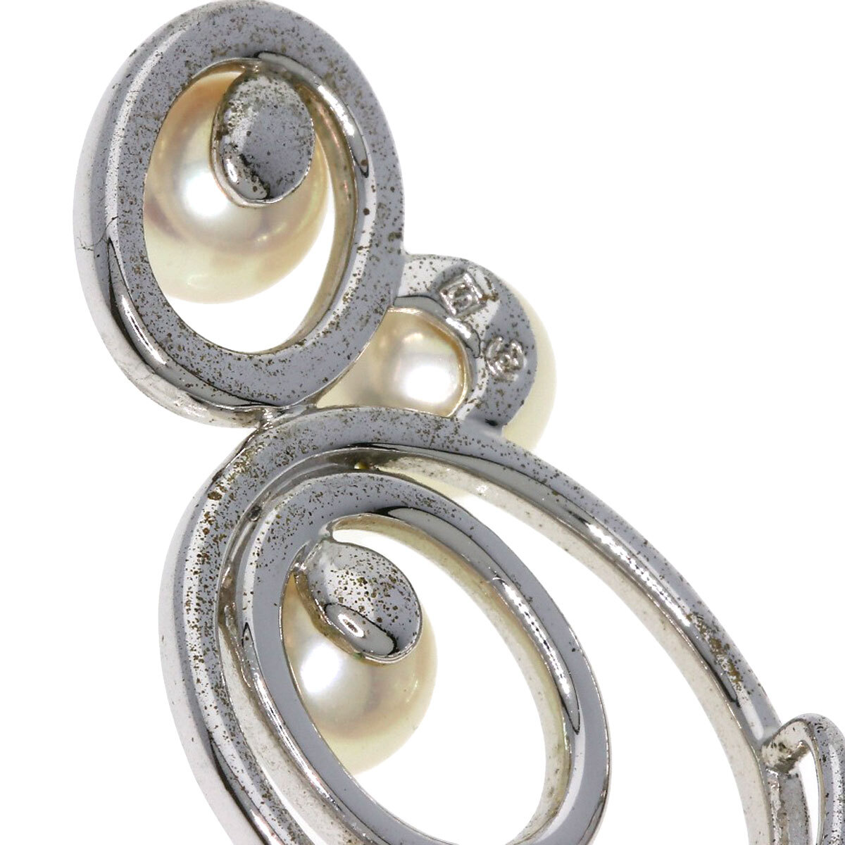 TASAKI タサキ ピアス フープ な パール ピアス シルバー系 TASAKI タサキ ピアス フープ な パール ピアス シルバー系